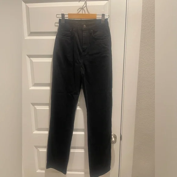 Ksubi Women’s Playback Noir High Waisted Relaxed Straight Leg Jeans 25 Black - Picture 5 of 13